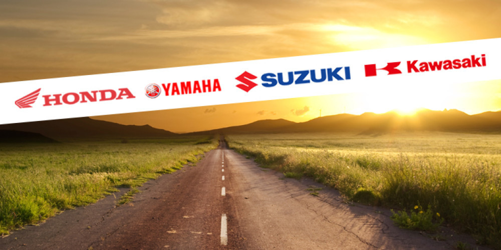 Vier Japanse motormerken
